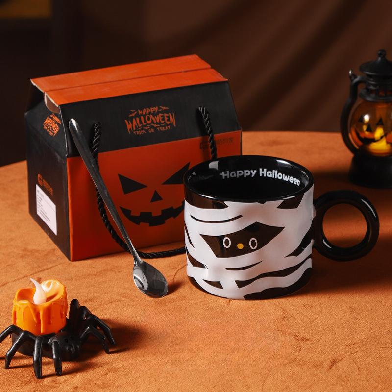 

Скандинавская чашка-тыква, подарок на Хэллоуин, керамическая кружка высокой ценности, сувенирный подарочный набор 401-500ml