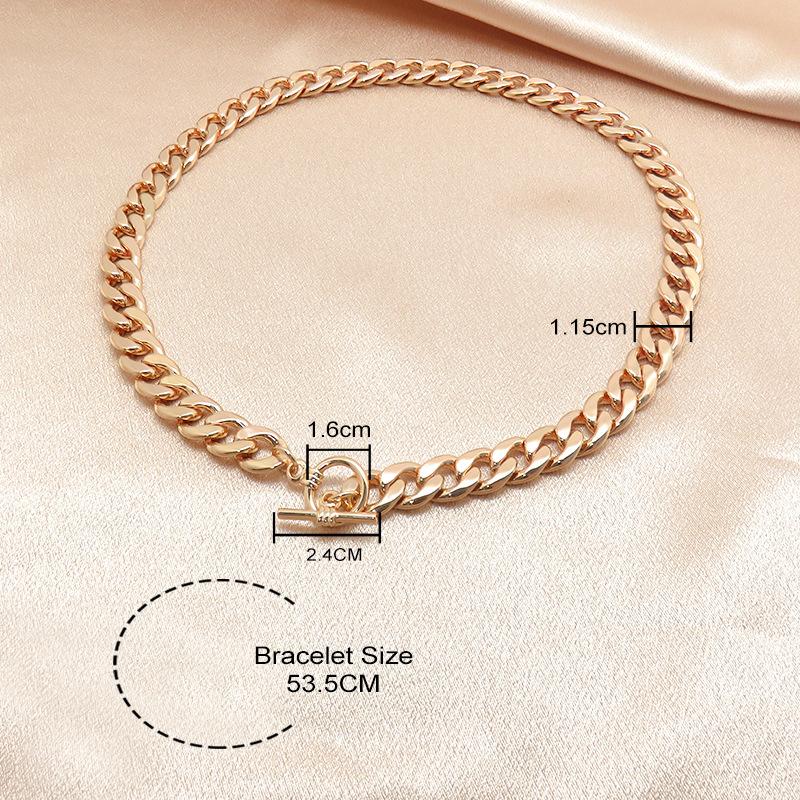 Cuban Chain Men's Necklace Street Hip-hop Style Personalized Necklace Pop Punk Thick Chain Trendy Jewelry