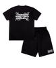 CREAM SODA LAB [2Pack] Crsdel Lettering Short Sleeve Shorts Set (Type B)