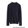 Women's Striped Cashmere Sweater - Autumn/Winter, Half-High Neck, Slim-Fit, Knitted Base Layer