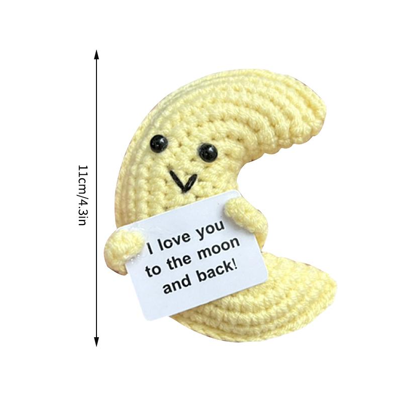 Positive Potatoes Crochet Doll Funny Affirmation Card Desk Accessorie Kawaii Animal Ornament Wedding Mother's Day Birthday Gift