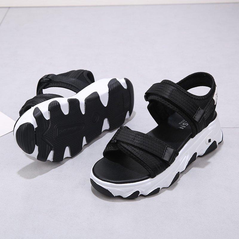 Summer Casual Womens Open Toe Sandals With Breathable Pu Upper For Beach And Daily Wear