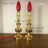 Metal Simulation Candle Holder Decoration of Living Room Foyer Home Decoration Temple Prayer Supplies Sacrificial Supplies