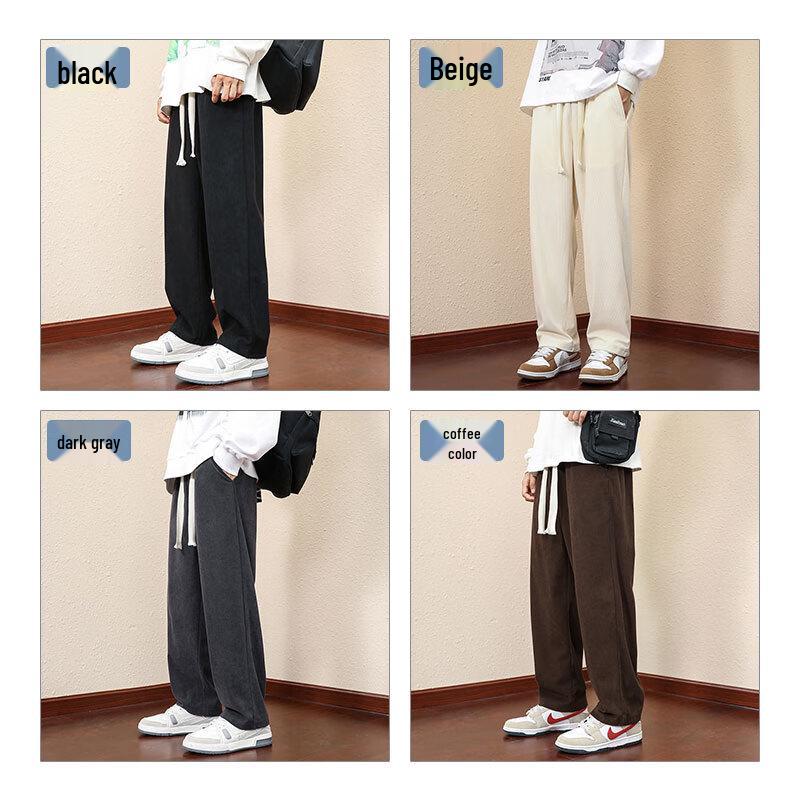 JEANSWEST Men's Corduroy Straight-Leg Casual Pants