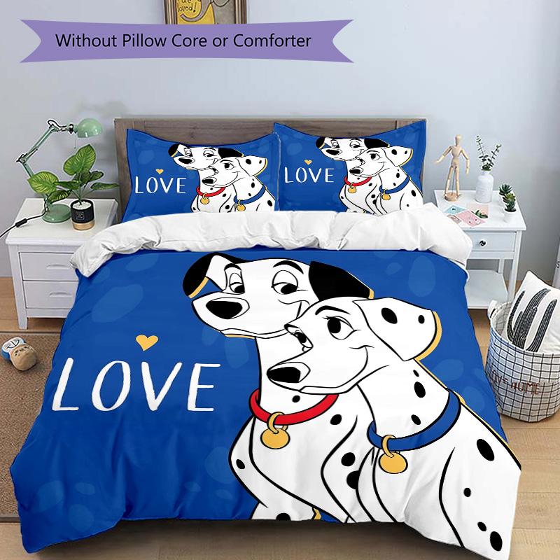 Love Between Dalmatians Print 3Pcs Bedding Setduvet Cover With 2 Bedropillowcase Home Birthday Gift