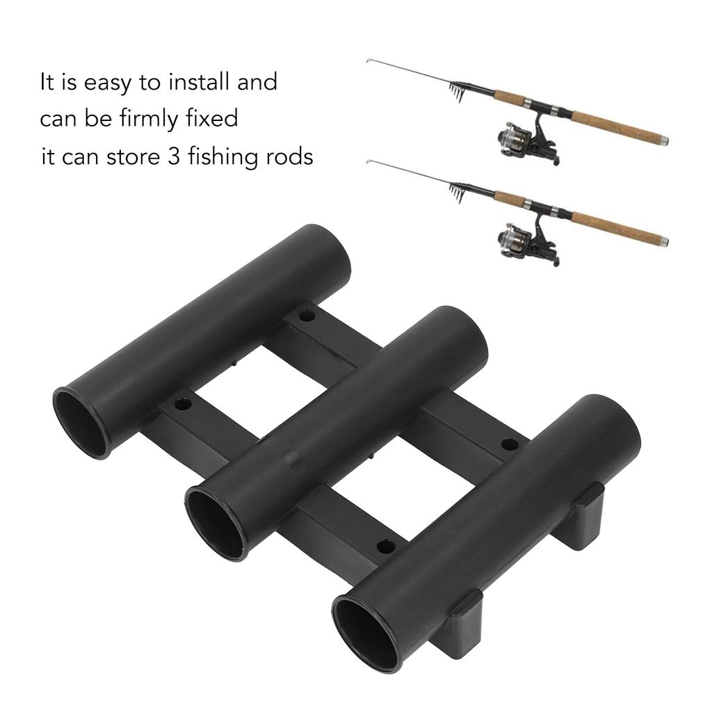 Fishing Rod Holder ABS 3 Tubes Rod Rack Bracket Fishing Accessories for Freshwater Seawater Kayak Yacht