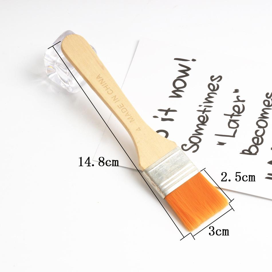 3 Pcs No. 1–12 Acrylic Paintbrushes Drawing Board Brushes Oil Painting Brushes Nylon Bristle Barbecue Brushes Paintbrushes Art Brushes