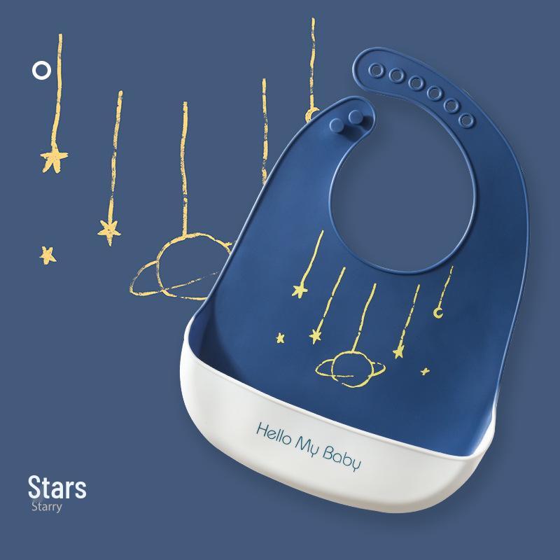 

Waterproof Silicone Baby Bib - Stain-Resistant, Ideal for Kindergarten and Mealtime