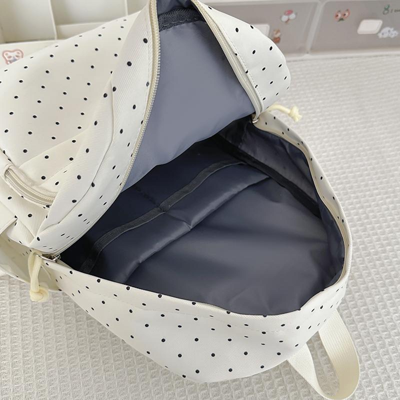 Mochila Estampada de Bolinhas Mochila Escolar Infantil Mochila Pequena Leve