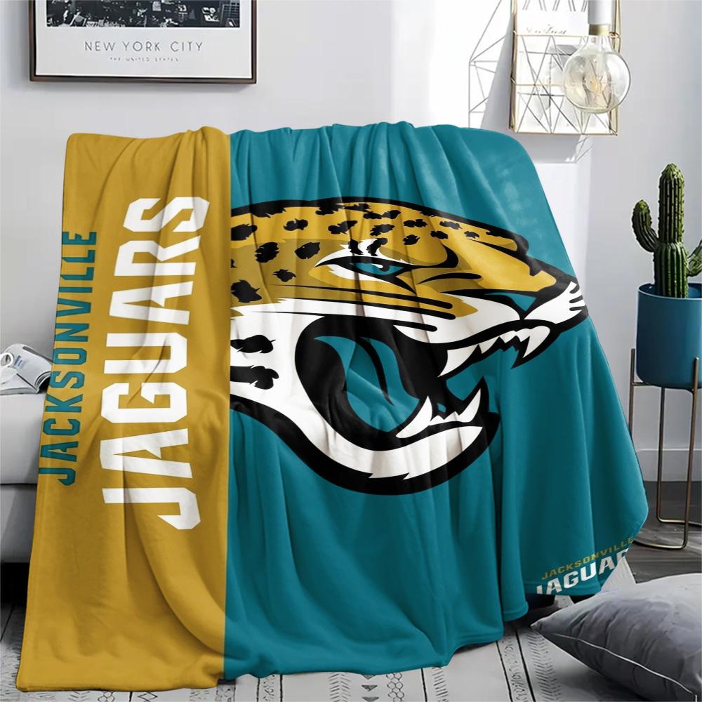 Jacksonville Jaguars Print Flannel Blanket High Quality Warm Comfortable Cover for All Seasons Perfect for Gifts Home Decor