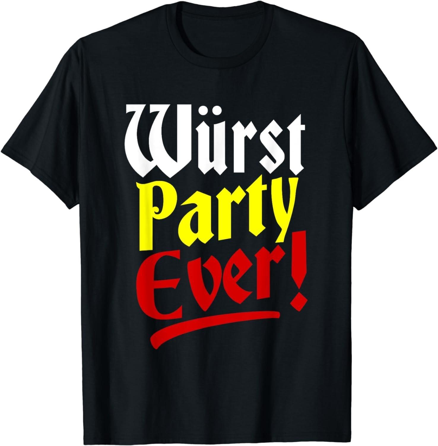 NEW LIMITED! Funny Oktoberfest - Wurst Party Ever Tee - MADE IN USA S