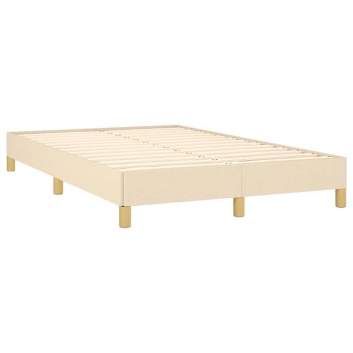 Exclusive House - Slatted Bed Base with Cream Mattress 120x190 Cm Fabric