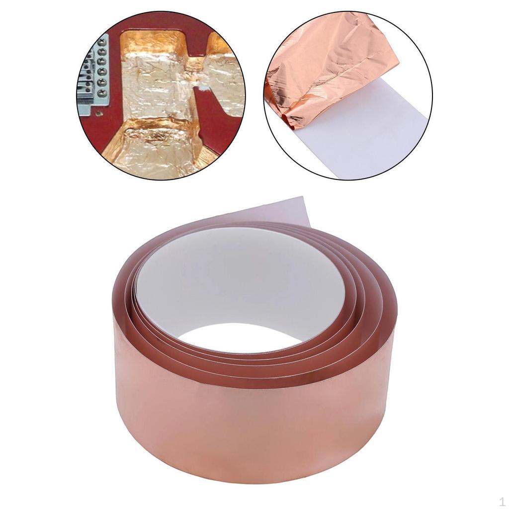 Copper Foil Tape Compact for Crafts Emi Shielding Noise Reduction,Multipurpose Portable Electric