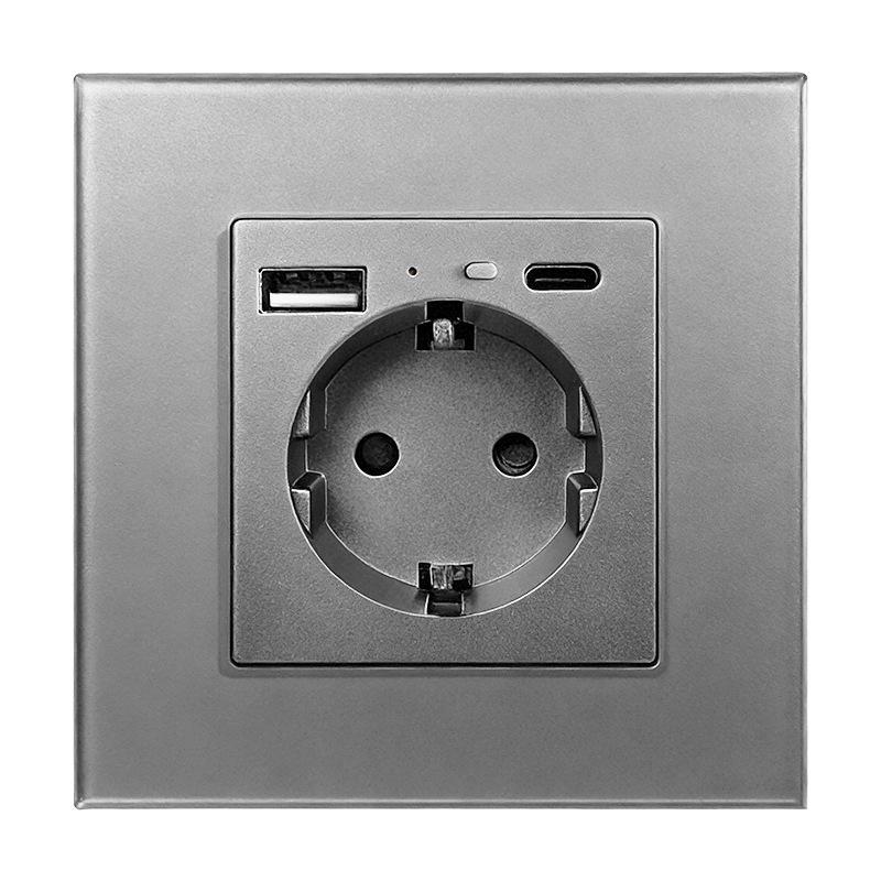 European Standard Smart WiFi Socket with App Remote, Voice Control, Timer, and Power Monitoring