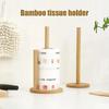 Wood Paper Towel Holder Durable Anti-Skid Tissue Vertical Stand Rack Hook For Kitchens Bathrooms Living Rooms Restaurant