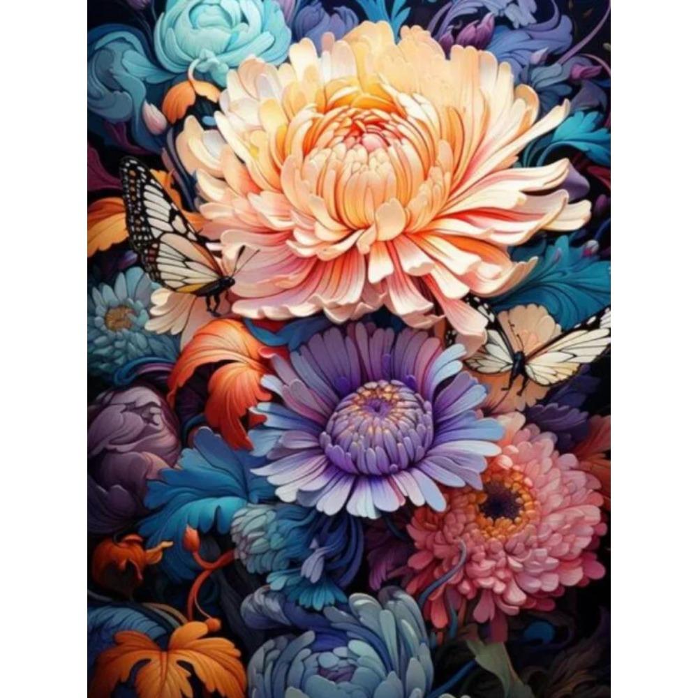 Diamantová malba Full Drill Labuť Slon Kulatý Diamantový obraz Ruční výroba Krásná motýlí květina Vlastní diamantová mozaiková malba Domácí dekorace