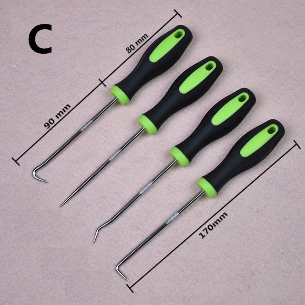 

4pcs Lengthen Pick and Hook Set Durable Vehicle Oil Seal Screwdrivers Set Oil Seal Gasket Puller C