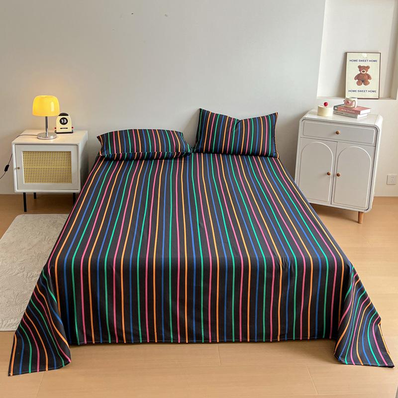 Cotton Polished Sheets Three-piece Set, Pure Cotton Student Dormitory Single Skin-friendly Sheets Three-piece Set