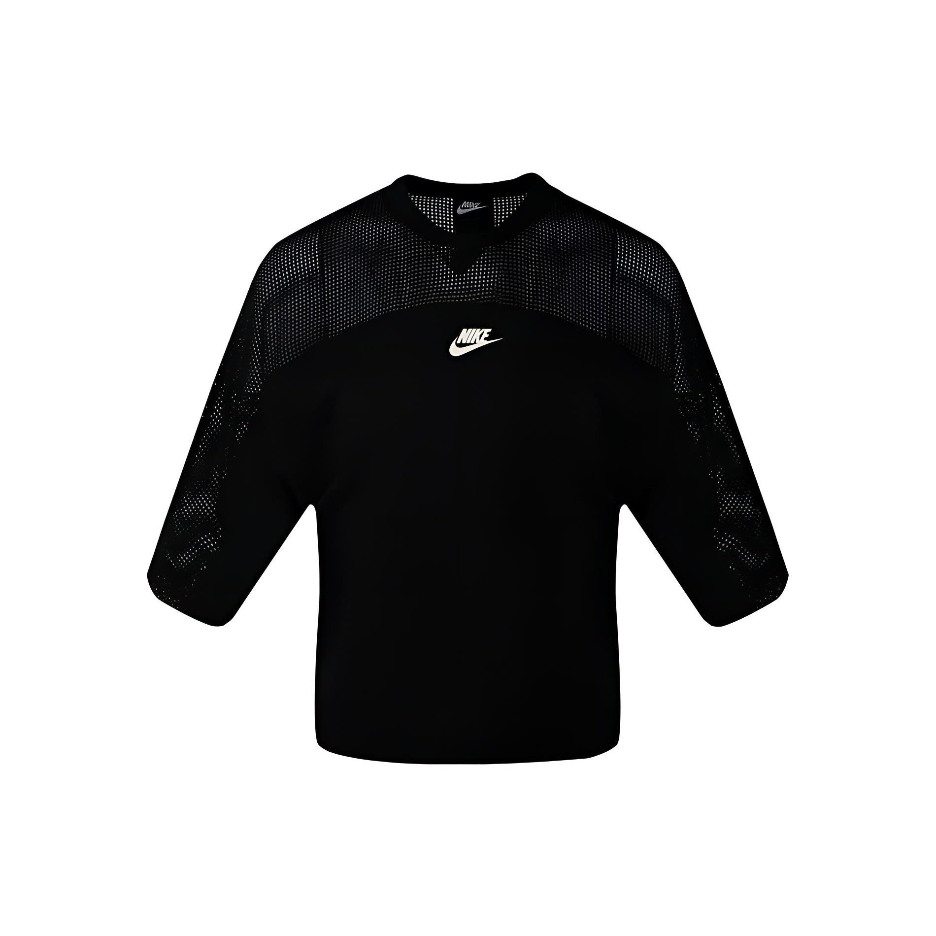 (WMNS) Nike Sportswear NSW Crew Mesh Top Black Women s AR2324-010 M