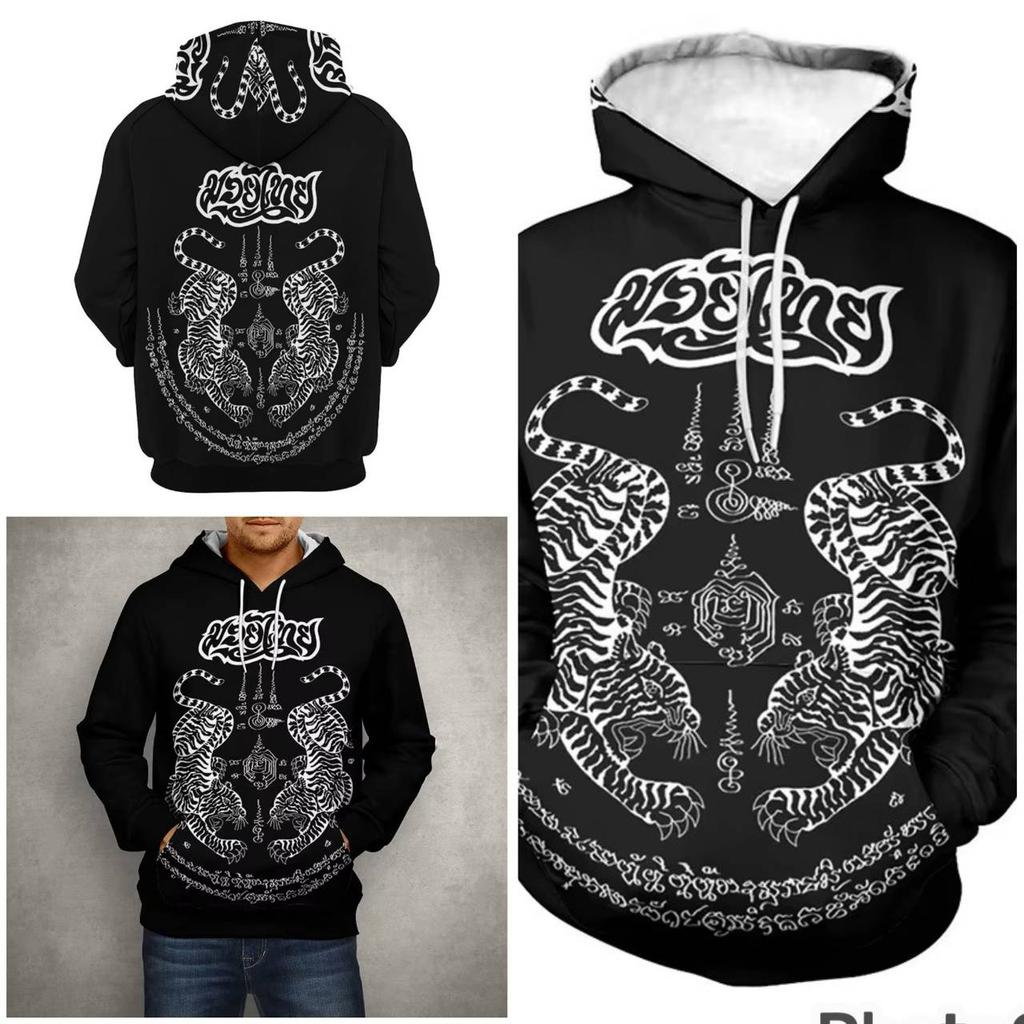 Kickboxing Muay Thai Boxe MMA UFC Veste Sweats à Capuche Sweat-shirt Costume Manches Longues Unisexe Homme Femme Survêtements Entraînement Imprimé Entraînement