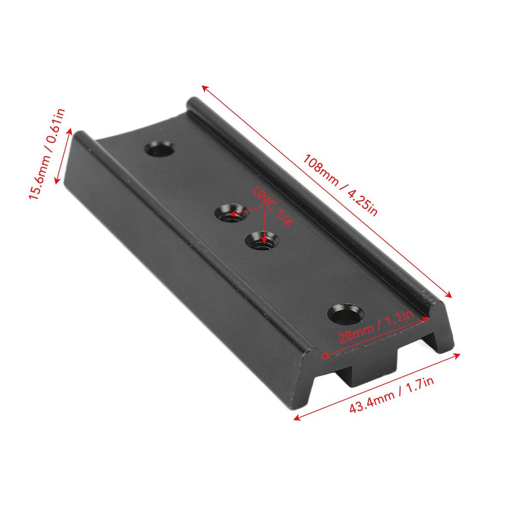 4.25in Dovetail Plate Telescope Dovetail Mounting Plate 1/4in Screw Holes for Equatorial Telescope Theodolite Tripod