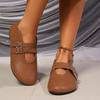 Fashion Mary Jane Shoes 2025 New Fashion Women's Flats Soft Comfortable Ballet Shoes Women's Double Buckling Design Round Toe Sneakers