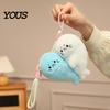 Backpack Accessory for Kids 1 Pair Cute Baby Seal Plush Keychain, Magnetic Heart Fluffy Keyring, Soft Phone Charm Stuffed Animal Fridge Magnet