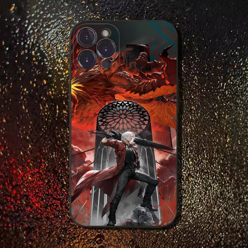 

Dante D-Devil M-May Cry DMC Phone Case For iPhone 17,16,15,14,13,12,11,Pro,Max,Plus,E,SE4,Air,Mini Black Soft Cover iPhone15promax