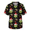 Men's Casual Short-Sleeved V-Neck Printed Front Pocket Top