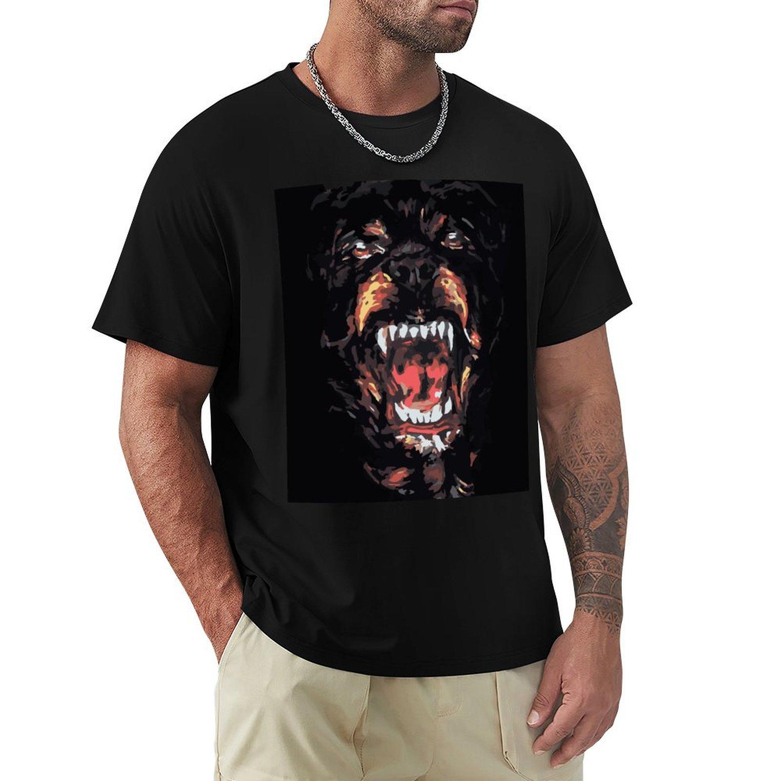 

Rottweiler TShirt vintage graphic tee anime tshirt designer shirts plain black t shirts men 4XL