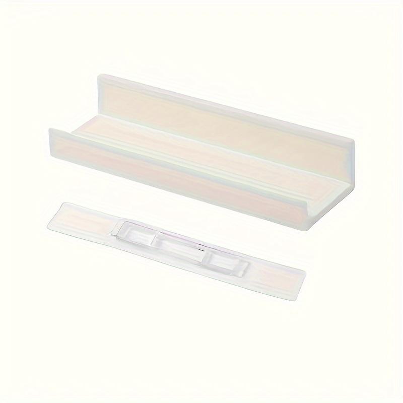 Self-Adhesive No-Drill Wall-Mounted Shelves - Adjustable Storage Rack, Durable Plastic Bathroom & Kitchen Organizer Space-Saving