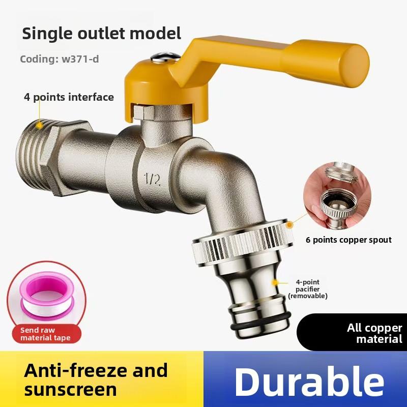 

Garden Hose Brass Tap Faucet Adapter 1/2 IBC Water Tank Connector 2-Way 1-Way Irrigation Joint Replacement Fitting Ball Valve