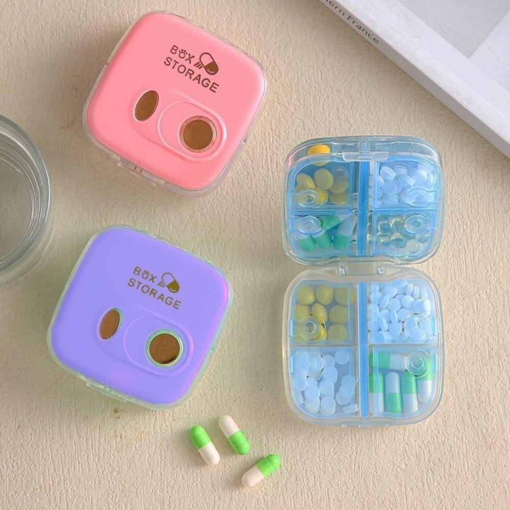 Mini Pillendose Einzelne Fächer Pillenspender Multifunktionale Medikamentenbox für Zuhause
