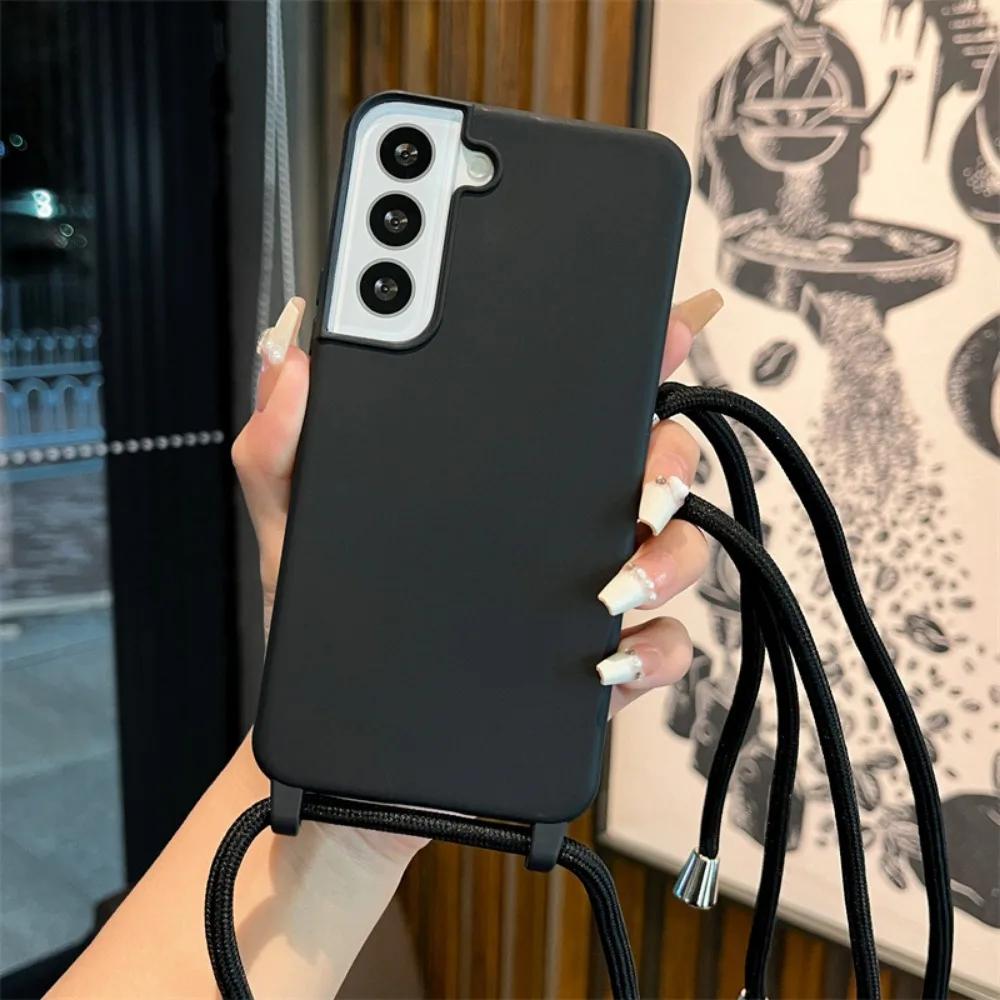 Měkké pouzdro na telefon přes rameno pro Samsung Galaxy S25 Ultra S22 S21 Plus S24 S23 FE A16 A06 A55 A35 A25 A15 A05 A05S A54 A34 5G Kryt