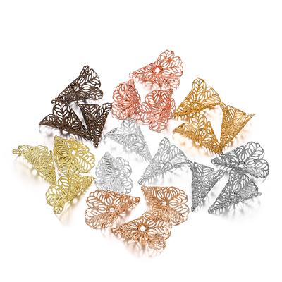 20pcs 23x28mm Beads Caps Ancient Charms Flower Shape Pendant For Jewelry Making DIY Earring Supplies Accessories