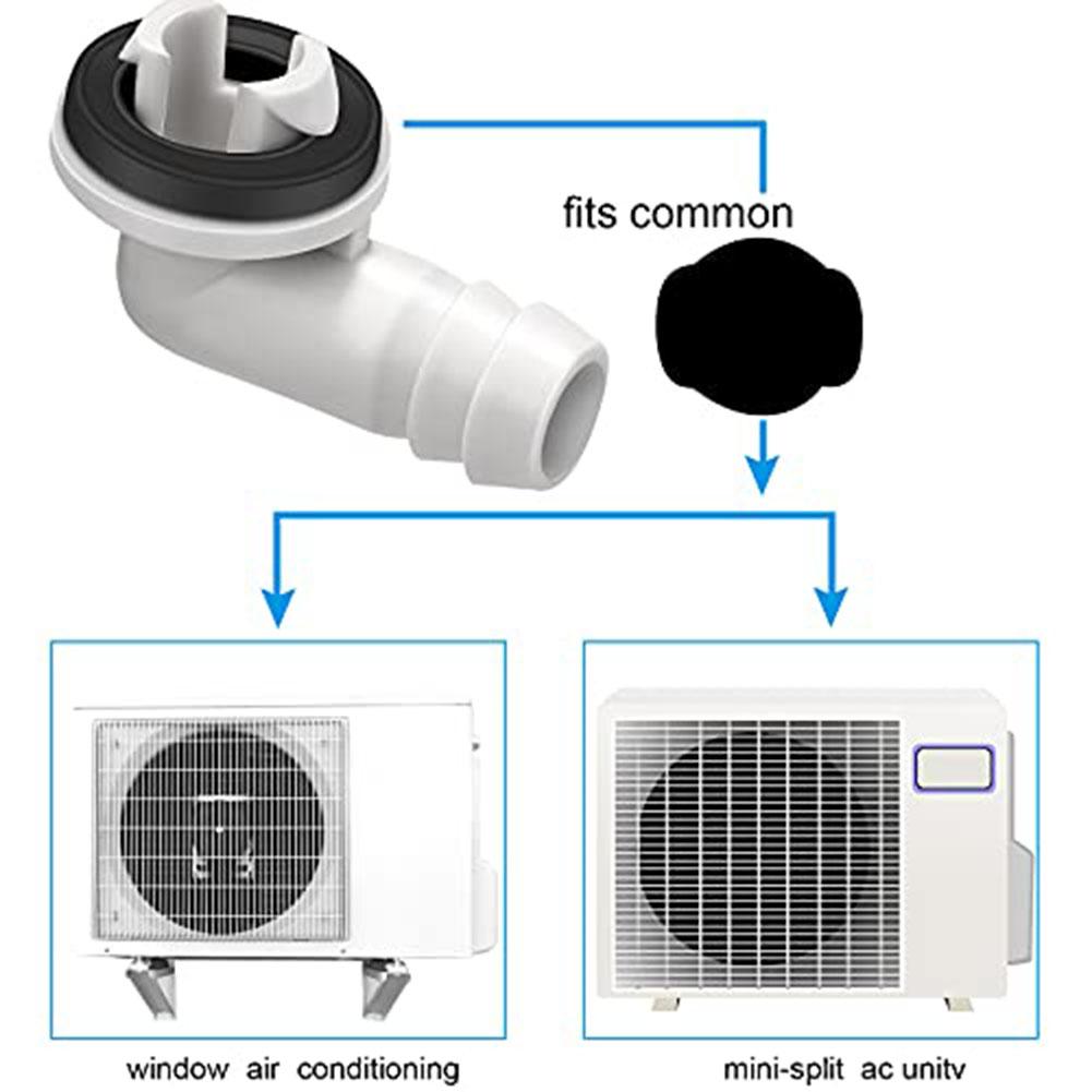 Air Conditioner Drain Nozzle Air Conditioner Drain Connector Effective Draining Long-lasting Performance PVC Material