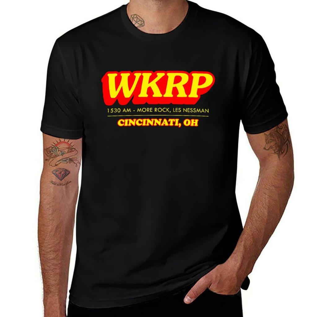 Wkrp Logo T-shirt T Shirts For Man Slim Fit T Shirts For Man Pack White T Shirt For Man 100 Percent Cotton T-shirt