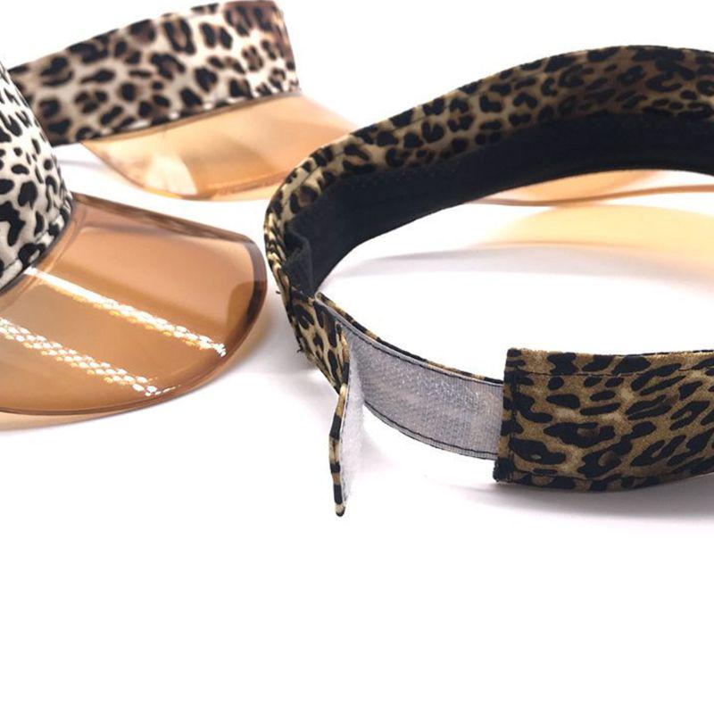 

Корейский стиль Дамы Весна Лето Винтаж Леопард Пустой Верх Бейсболка УФ Защита Козырек Шляпа