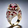 Trend Niche Delicate Inlay Blue Shiny Rhinestone Rings for Women Party Accessories Fashion Jewelry Gifts