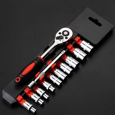 12 Stück/Set 4-13mm Knarren-Steckschlüssel-Satz Schnellspann-Kfz-Reparaturwerkzeugsatz Boot