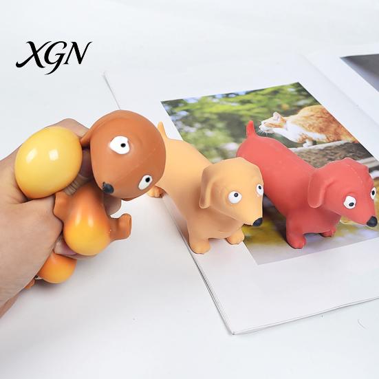 Dackel Quietschespielzeug Mini Stressabbau Simulierte Hunde Fidget Sensorisches Gadget Weiche Dehnbare Tierform Haus Büro Schreibtisch