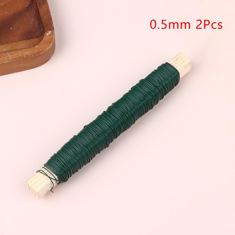 0.5/0.65/0.7mm Green Metal Tying Wire, Rust-Resistant Floral Wire For Wrapping Around ,Suitable For Crafts, Christmas Decoration