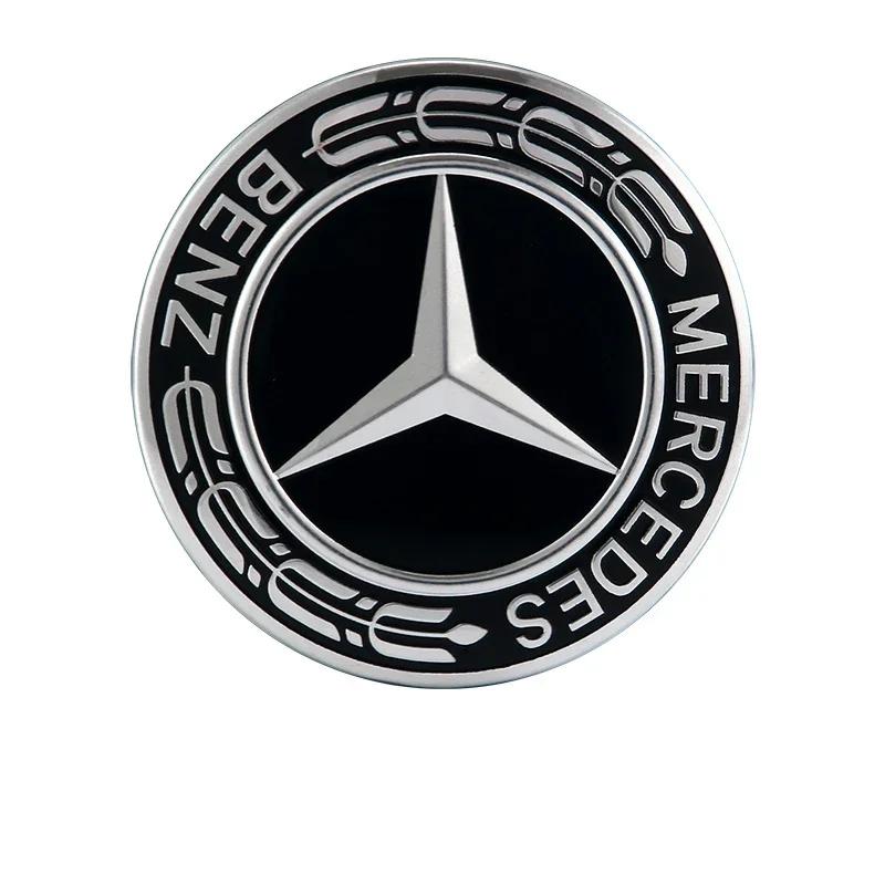 2025 Hot For Mercedes Benz 4PCS 75mm Car Wheel Center Hub Caps Cover for Mercedes Benz B/C/E/S Class A Class C200L GLC GLK CLA W