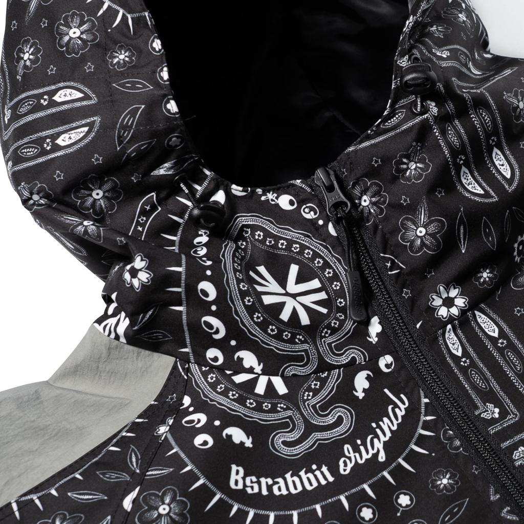 Bsrabbit Artistic Hooded Jacket Paisley Black