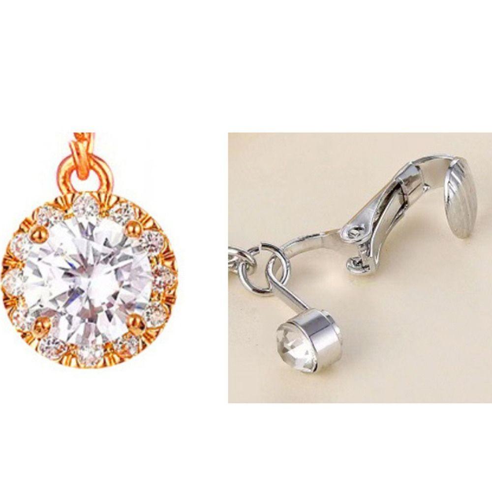 Papillon Zircon Faux Piercing de Nombril Clip Cuivre Anneau de Nombril Simple Sans Perçage Bouton de Nombril Quotidien