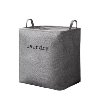 Laundry Hamper Bag Large Capacity Saving Space Demin Washing Storage Foldable Clothes Basket for Bedroom