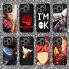 One P-Punch-Man Phone Case For iPhone 16,15,14,13,12,11,Pro,XS,Max,Plus,Mini,SE Black Candy Matte Shockproof Cover