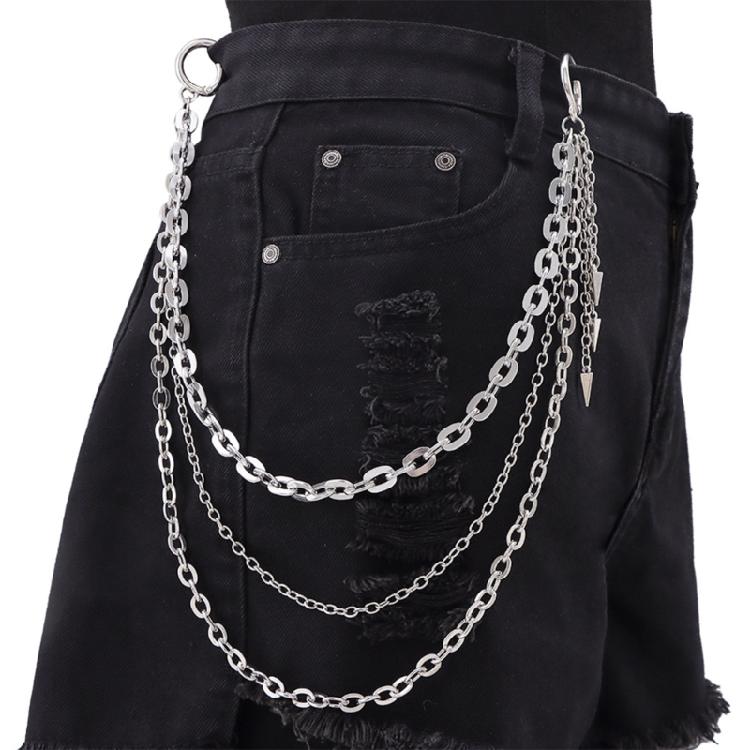 Punk Side Chain Trendsetting Metal Pants Jewelry Layered Body Chain Trousers Street Clothing Accessories