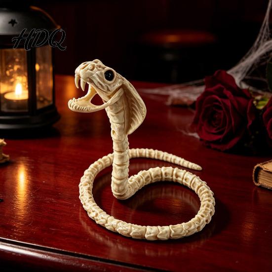Halloween Spooky Animal Model Skeleton Realistic Fish Bird Spider Snake Cat Skeleton Detailed Decor for Party Haunted House Graveyard Scene