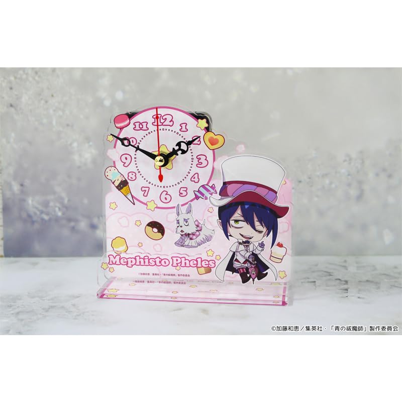 Blue Yuki no Hata Arc Mephisto Pheles Petitchoko Mini Acrylic Table Clock Exorcist
